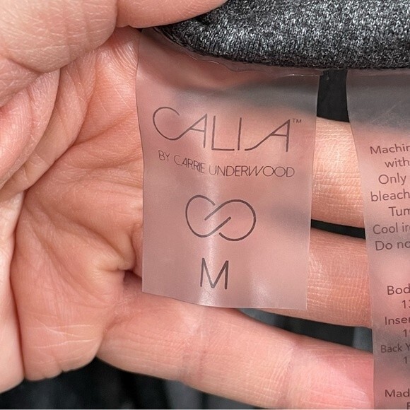 CALIA Carrie Underwood Essential Mesh Colorblock Leggings Size MEDIUM Gray Black - Picture 6 of 8